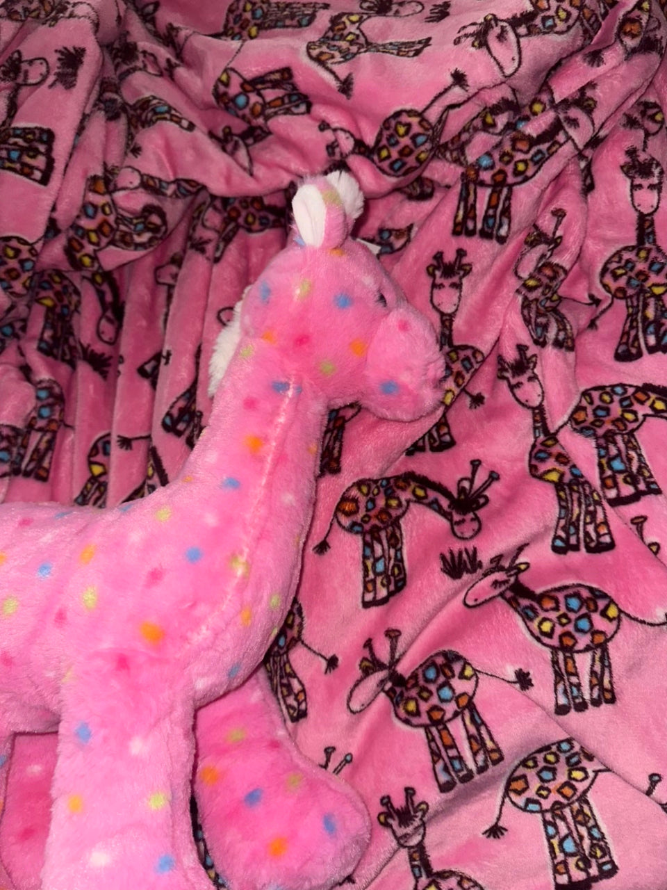 Pink Frosted Animal Cookie Giraffe Stuffed Animal