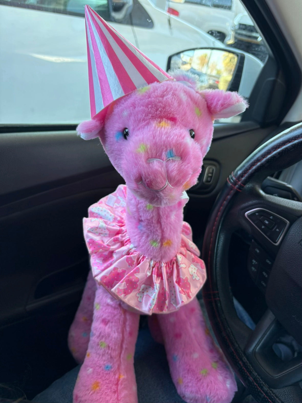 Pink Frosted Animal Cookie Giraffe Stuffed Animal