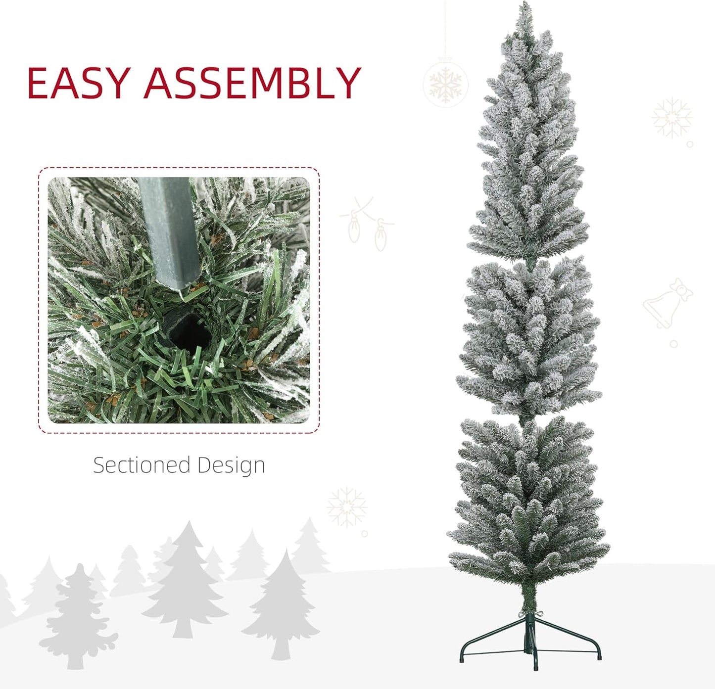 6ft XMAS Pencil Tree