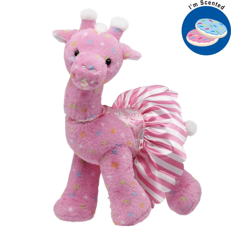 Pink Frosted Animal Cookie Giraffe Stuffed Animal