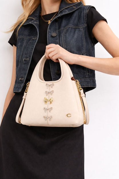 Cream Lana Create Ribbon Bag